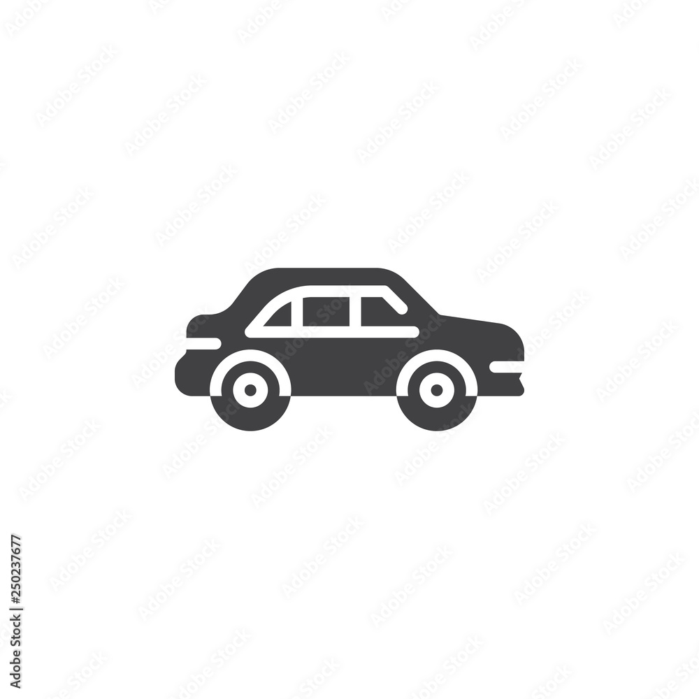 Sedan car vector icon. filled flat sign for mobile concept and web design. Car simple glyph icon. Transportation symbol, logo illustration. Pixel perfect vector graphics