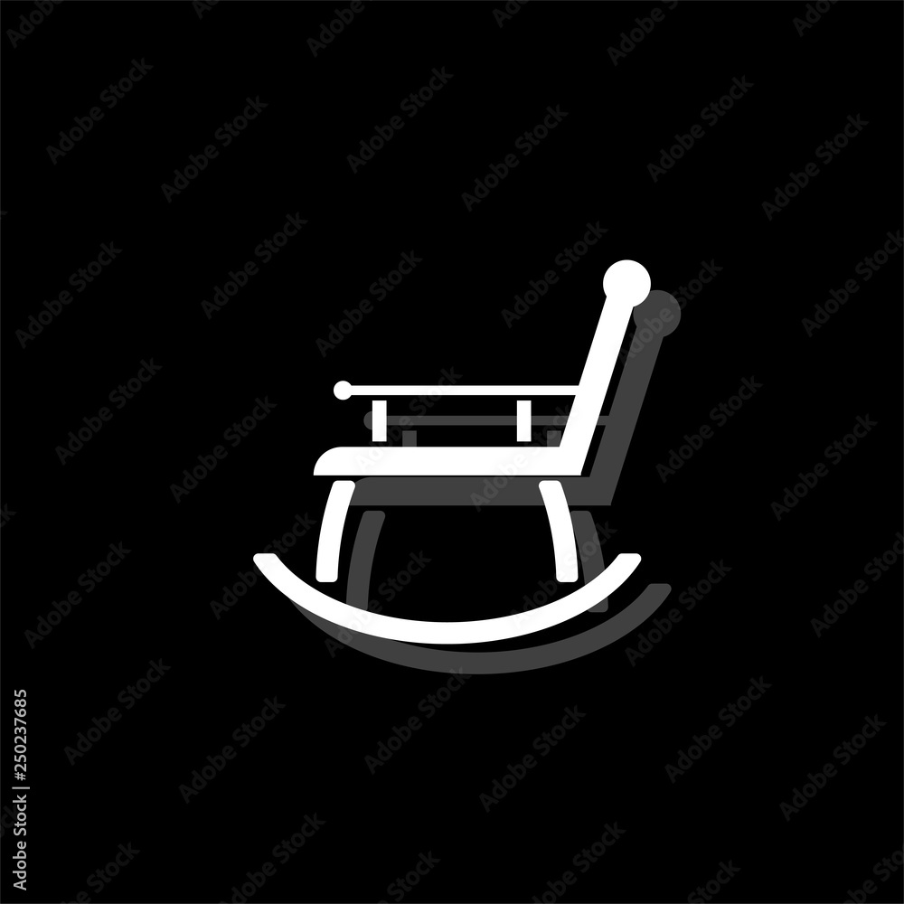 Rocking chair icon flat Rocking chair icon flat