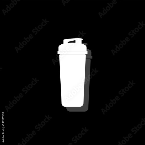 Cocktail shaker icon flat