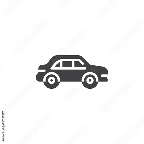 Sedan car vector icon. filled flat sign for mobile concept and web design. Car simple glyph icon. Transportation symbol, logo illustration. Pixel perfect vector graphics