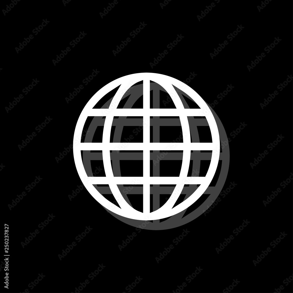 Earth icon flat Earth icon flat