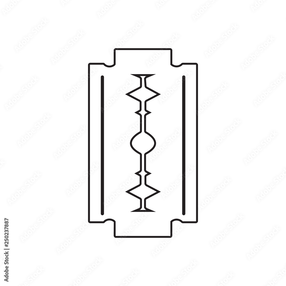 Safety razor blade icon. Element of Barber for mobile concept and web apps icon. Outline, thin line icon for website design and development, app development Safety razor blade icon. Element of Barber for mobile concept and web apps icon. Outline, thin line icon for website design and development, app development