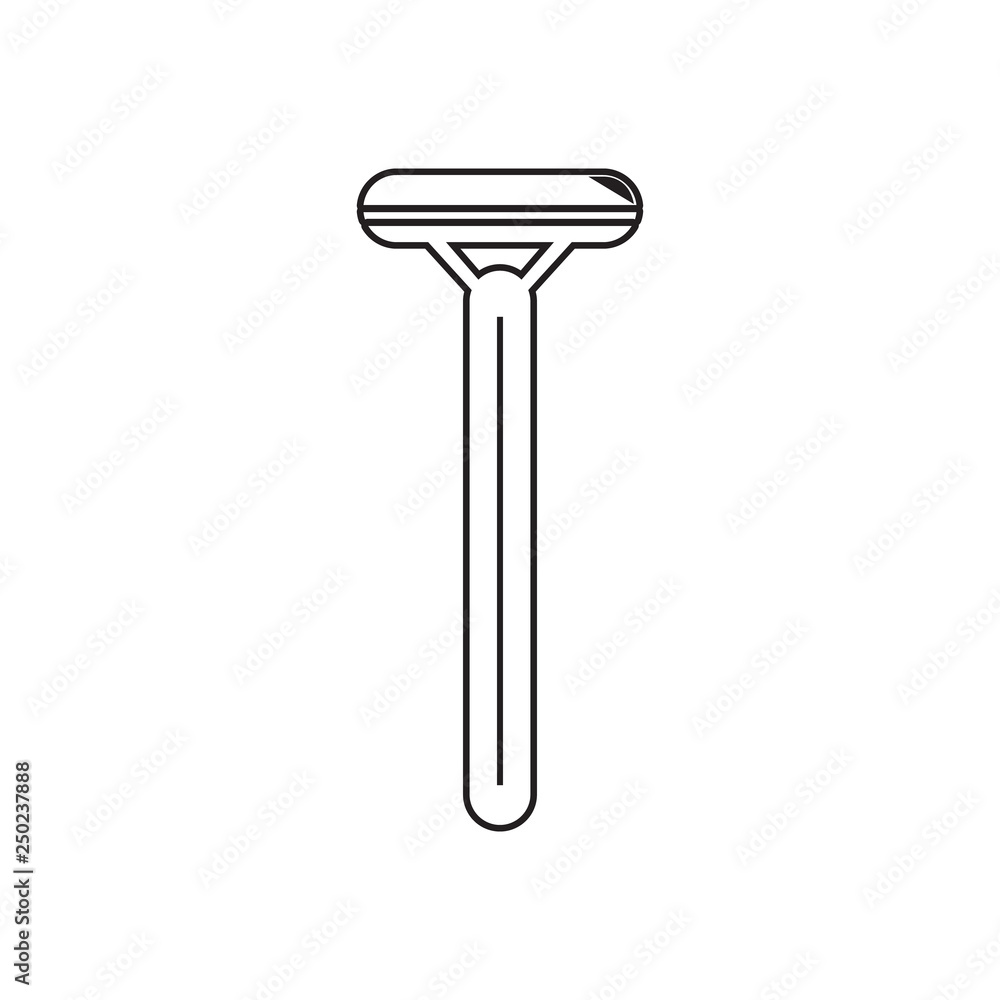 Razor linear icon. Shaving razor icon. Element of Barber for mobile concept and web apps icon. Outline, thin line icon for website design and development, app development Razor linear icon. Shaving razor icon. Element of Barber for mobile concept and web apps icon. Outline, thin line icon for website design and development, app development