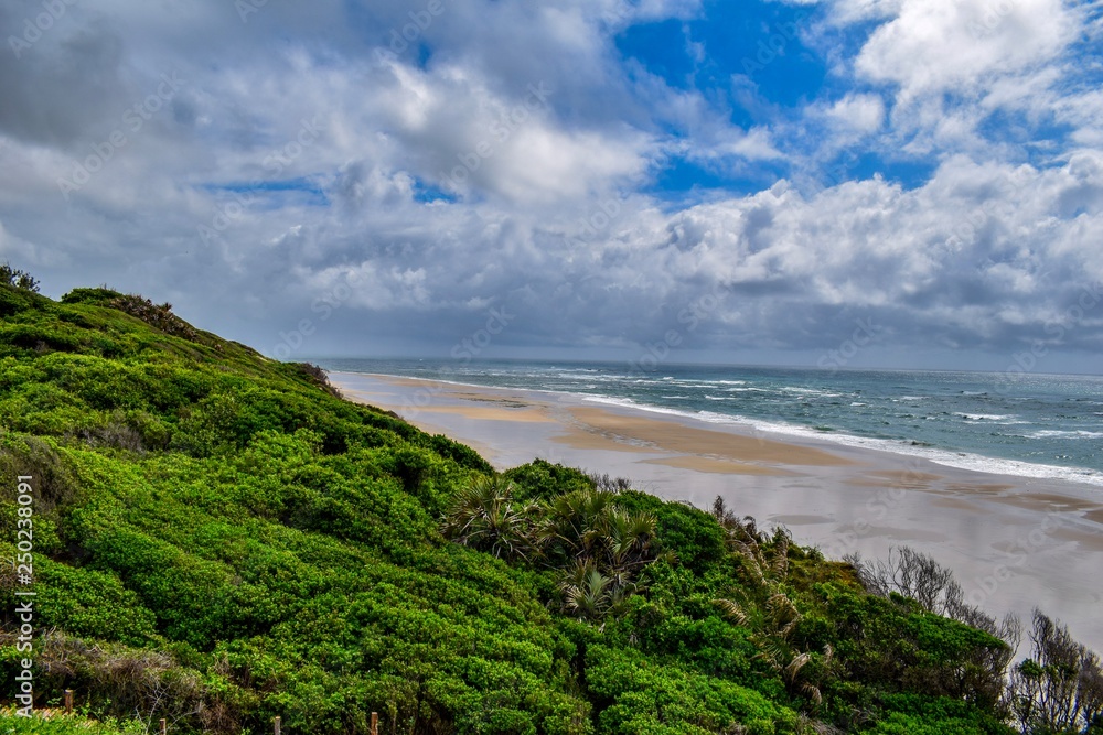Scenic view of paradise overlooking the sea and the beach Scenic view of paradise overlooking the sea and the beach
