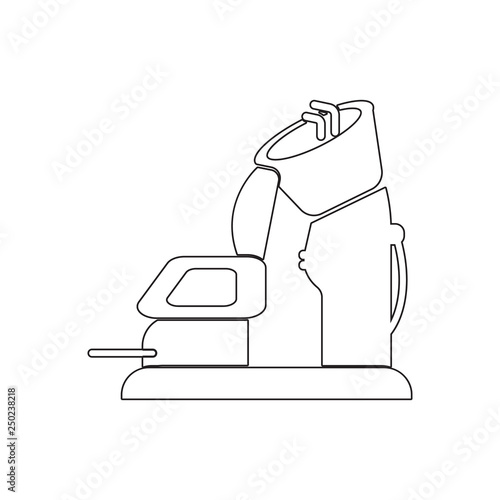 Chair for washing hair with basin icon. Element of Barber for mobile concept and web apps icon. Outline, thin line icon for website design and development, app development
