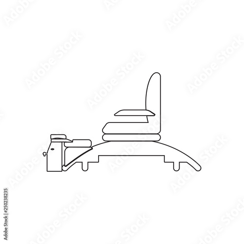 Foot spa chair icon. Element of Barber for mobile concept and web apps icon. Outline, thin line icon for website design and development, app development