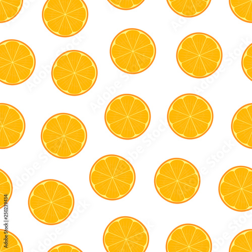 Orange seamless pattern vector.