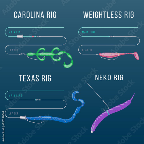 Finesse rigs for bass fishing