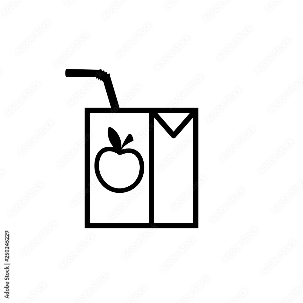 Apple Juice Clipart Black And White