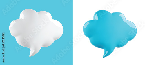 vector glossy cloud bubble, vector illustration