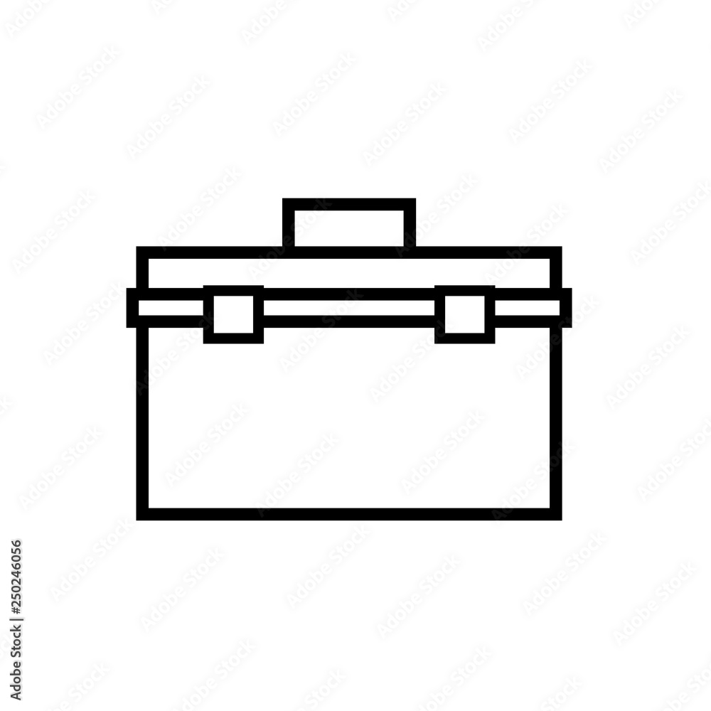 Toolbox outline icon. Clipart image isolated on white background