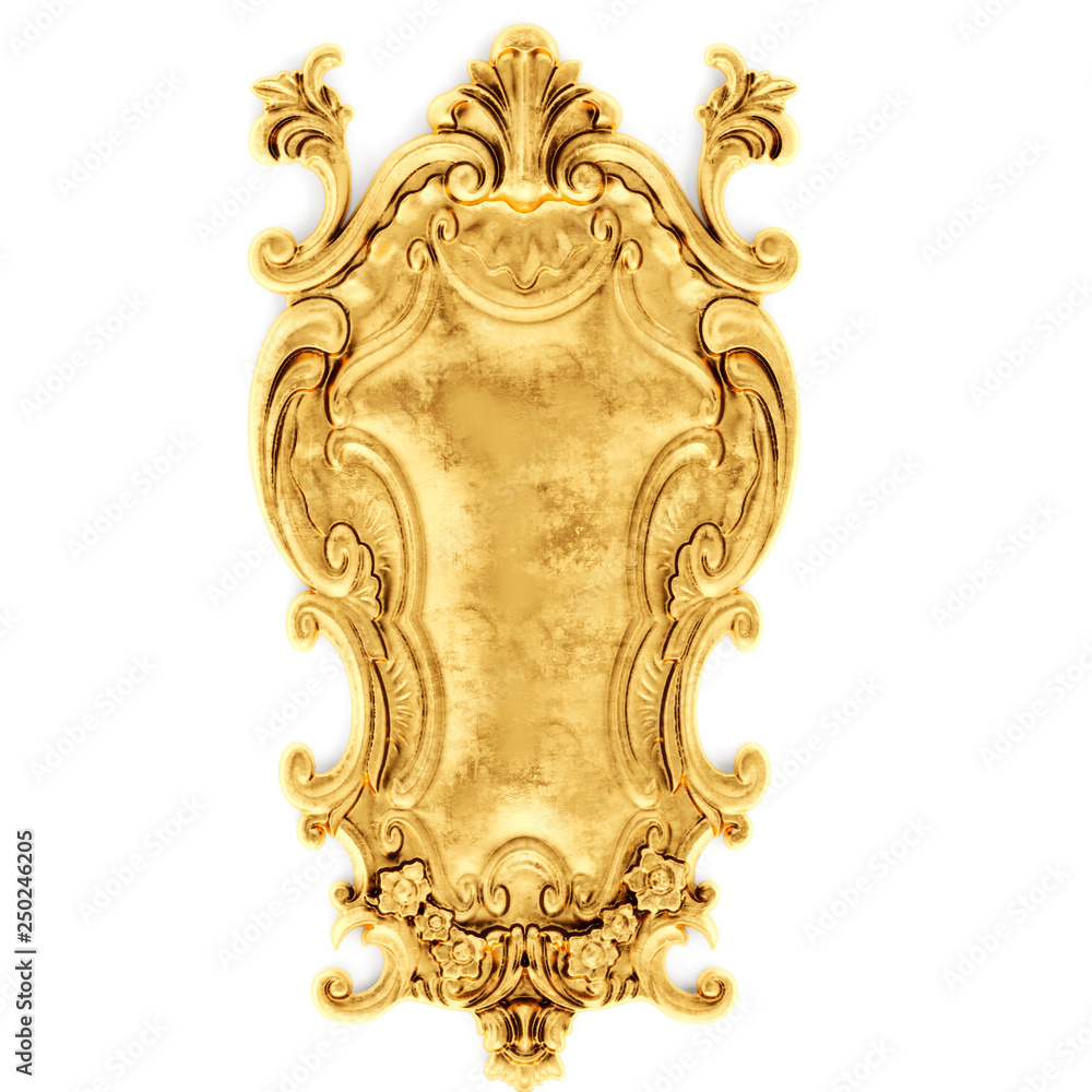 Gilded stucco, collection gold cartouche	