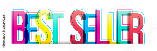 Best Seller colorful text isolated on a white background