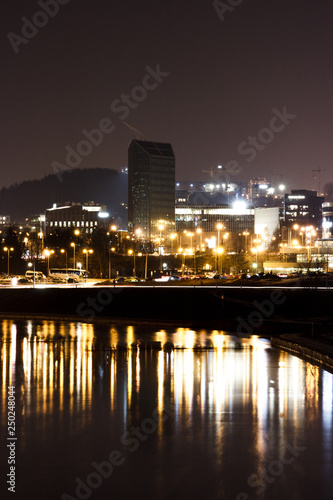 Vilnius city at night.