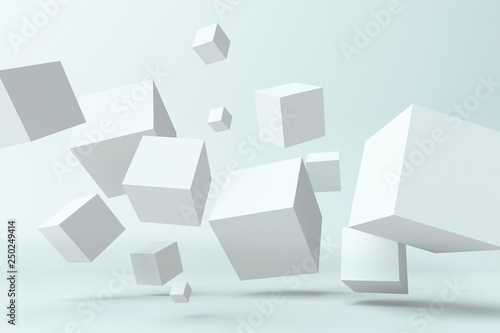 Abstract cubes background. 3d illustration