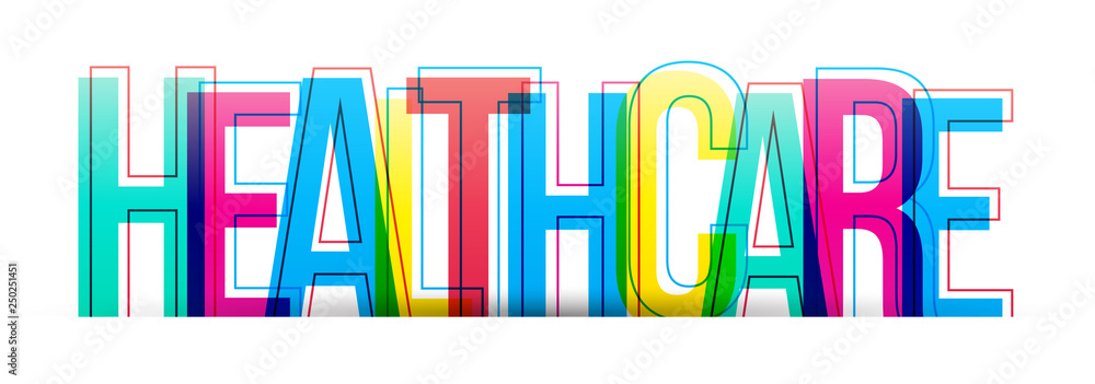 Healthcare vector text isolated on a white background Healthcare vector text isolated on a white background