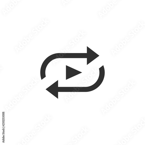 Repeat icon in simple design