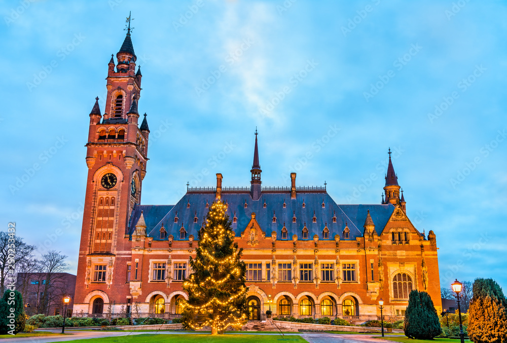 The Peace Palace, the seat of the International Court of Justice. The Hague, the Netherlands