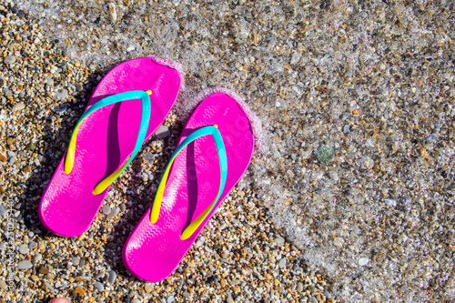 Flip-flops on beach