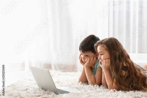 Cute little children with l...