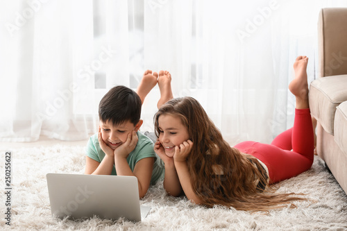 Cute little children with l...