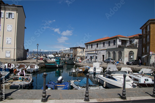 Small harbor in the village of Muggia near Trieste/Italy