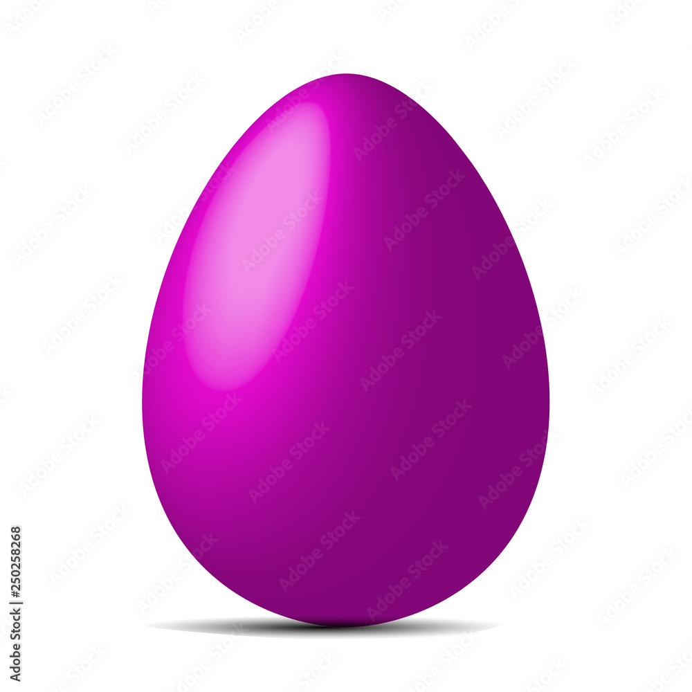 Violet egg isolated on white background. Easter object template. Vector illustration Violet egg isolated on white background. Easter object template. Vector illustration