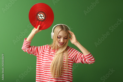 Beautiful young woman with ...