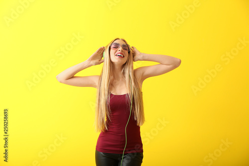 Beautiful young woman with ...