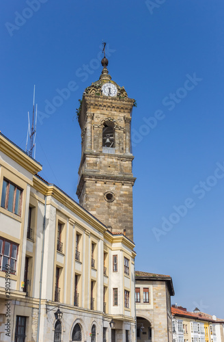 Tower of the San Vicente church in Vitoria Gasteiz, Spain