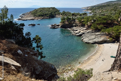 Greece, Tassos island. Sea, mountains, beautiful sunny day photo