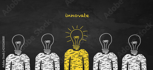 Chalkboard Bulb People - Innovate