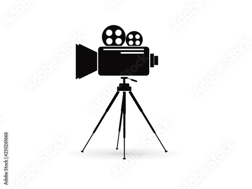 Vector movie camera icon. Cinema.