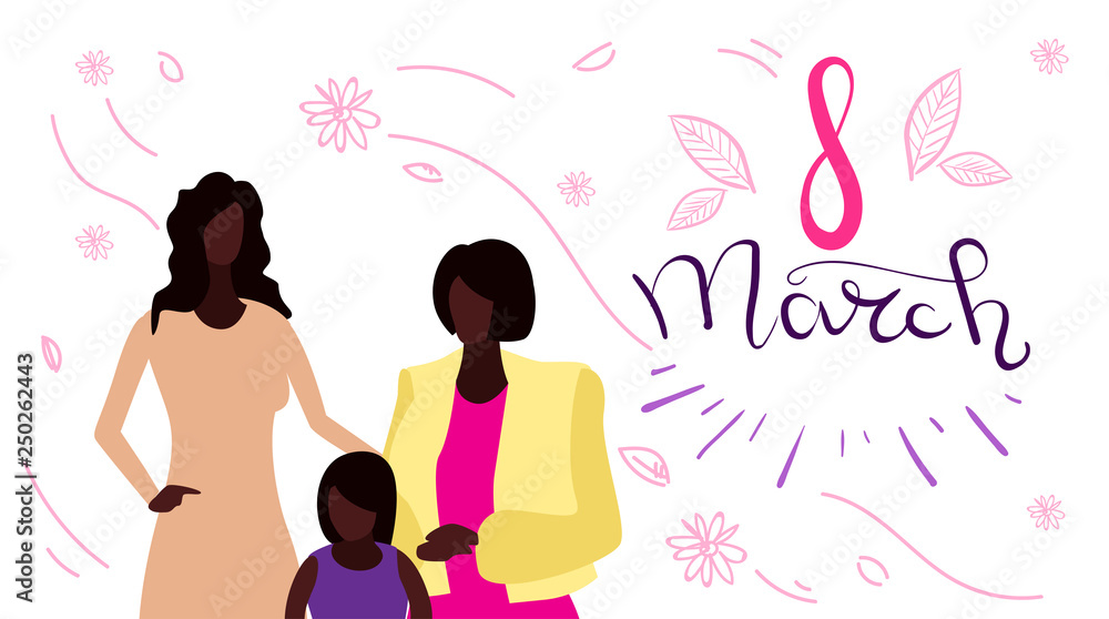 Happy three generations women standing together international Happy three generations women standing together international