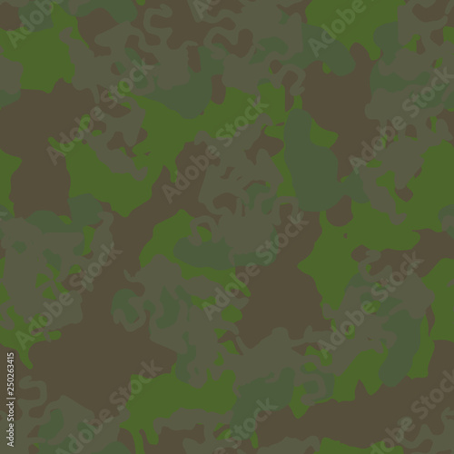 Forest camouflage of various shades of green and brown colors