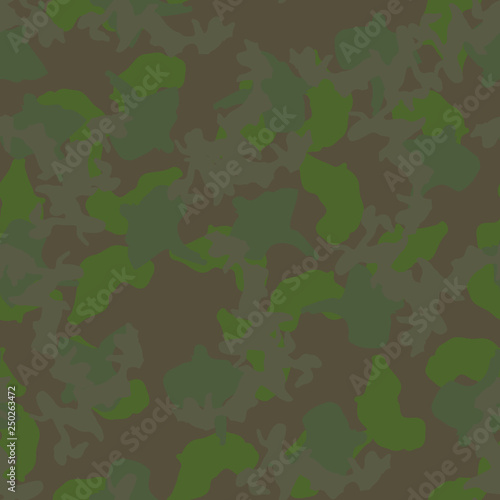 Forest camouflage of various shades of green and brown colors