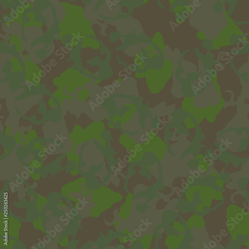 Forest camouflage of various shades of green and brown colors