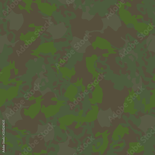 Forest camouflage of various shades of green and brown colors