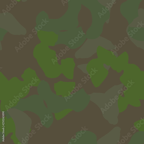 Forest camouflage of various shades of green and brown colors