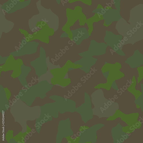 Forest camouflage of various shades of green and brown colors