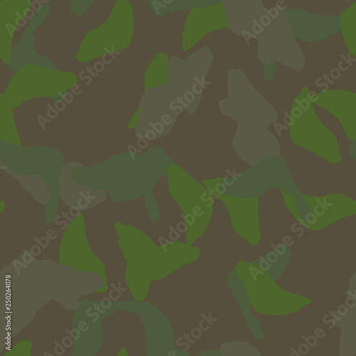 Forest camouflage of various shades of green and brown colors