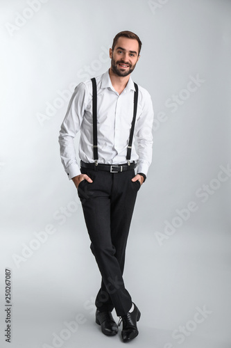 Handsome fashionable man in...