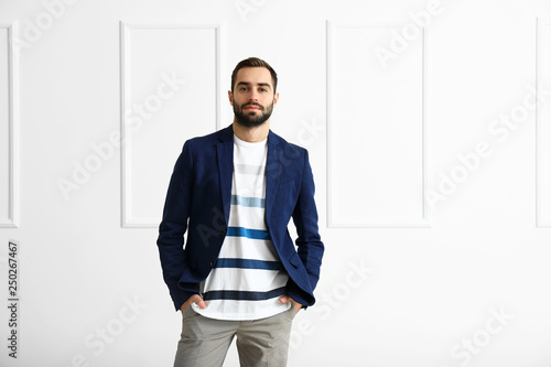 Handsome fashionable man ne...