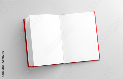 Obraz na płótnie Open book on light background