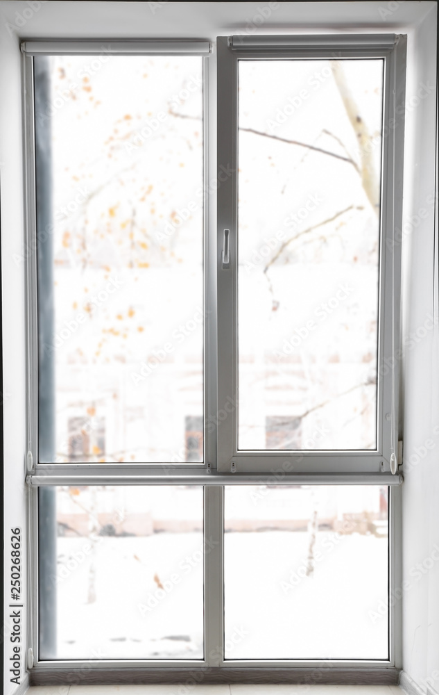Modern metal-plastic window in flat Modern metal-plastic window in flat