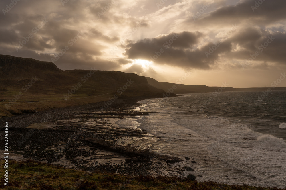 Sonnenuntergang an der schottischen Küste
