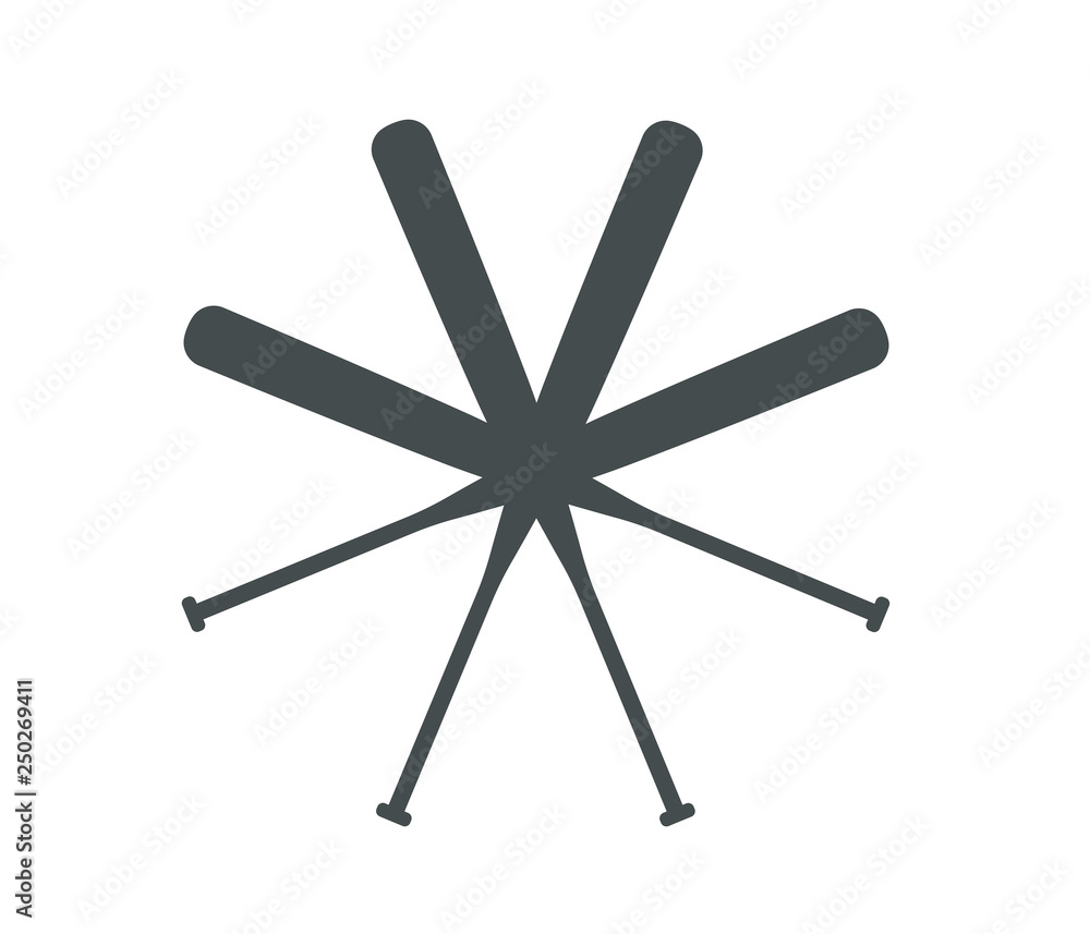 Baseball bat round icon vector Baseball bat round icon vector