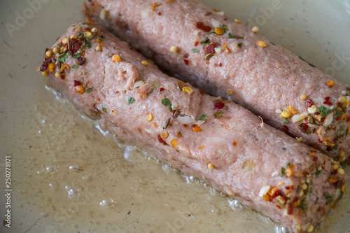 meat in a pan