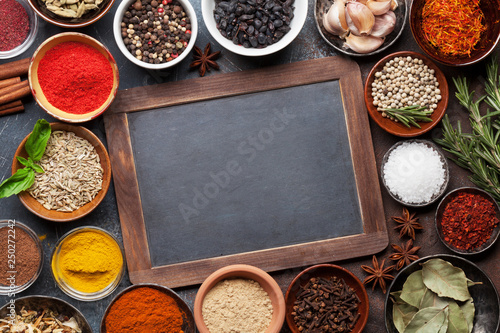 Fototapeta Naklejka Na Ścianę i Meble -  Set of various spices and herbs