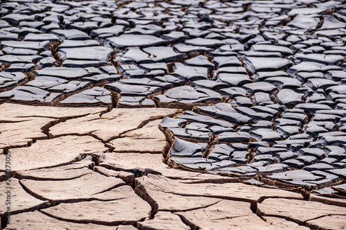 Dry two colored mud photo